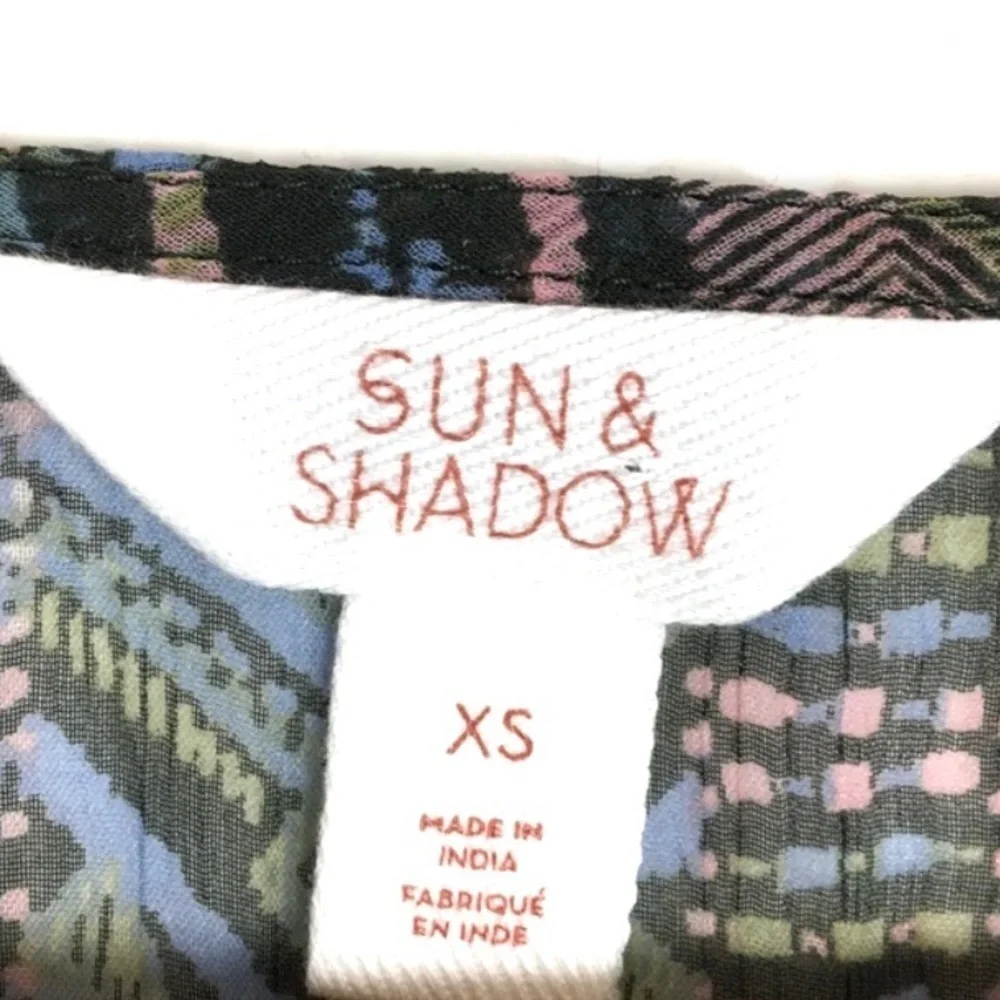 Sun & Shadow Dress Nordstrom Green Blue Women’s Size XS Southwestern Boho